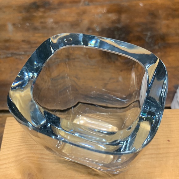 VINTAGE 30’s-60’s CRYSTAL GLASS BOWL VASE SWEDEN STROMBERG? - Picture 3 of 13